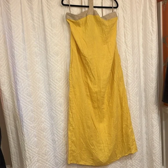 NWOT Anthropologie Linen Blend Halter Maxi